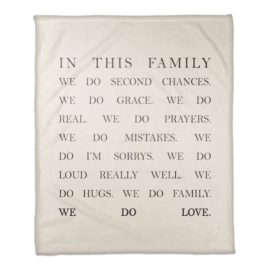 50" x 60" In This Family Coral Fleece Throw Blanket